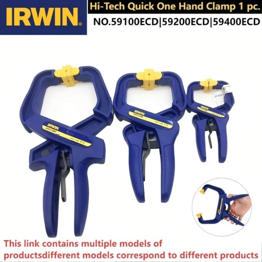 IRWIN 59100/200/400 ECD Quick Clamp Heavy Duty Locking C-Clamp Woodworking Welding High-Tech Resin