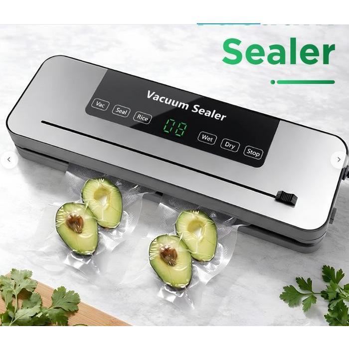 Vacuum Sealer Makanan Mesin Vakum Vacum Seal Alat Press Food Segel Sealers Putih
