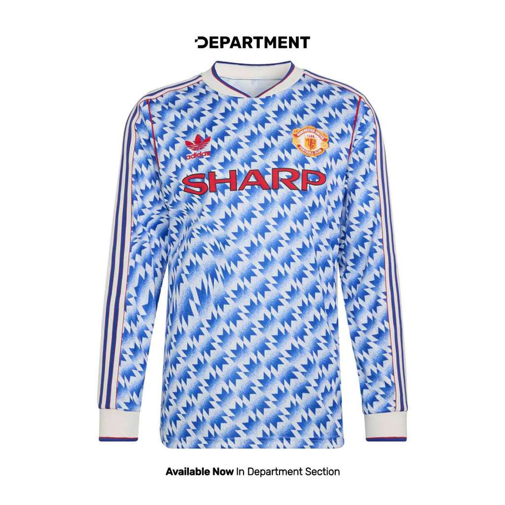 ADIDAS MANCHESTER UNITED FC AWAY 1990 LS JM5498 Jersey Bola Pria ORIGINAL
