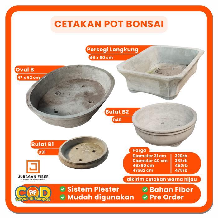 Cetakan Pot Bonsai Semen / Cetak Pot Bonsai / Cetakan Pot Bonsai