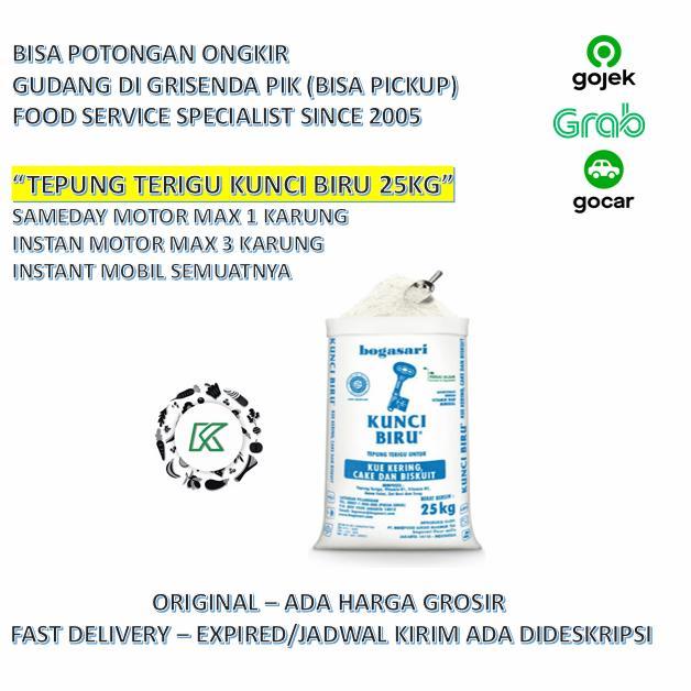 Tepung Terigu Kunci Biru 25Kg Gojek