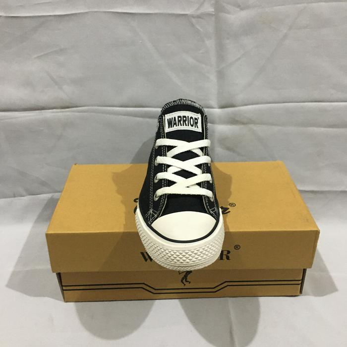 [ Tomkins Warrior Style ] Sepatu Sekolah Anak Dan Dewasa Sparta Low Hitam/Putih