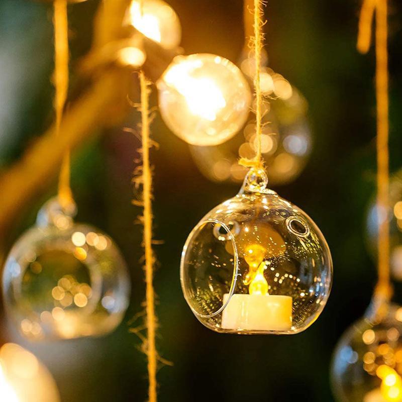 . Hanging Terrarium Globe Holder Tealight Globes Air Led Vase -