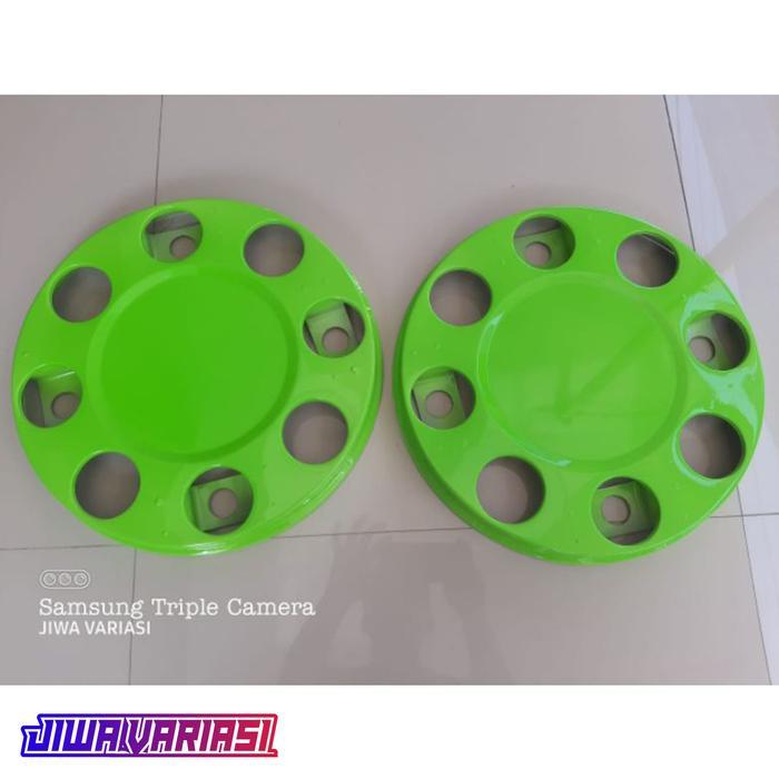 SEPASANG(2PCS) DOP RODA L8 RING DONAT WILDOP BUS DEPAN TRUK LUBANG 8 PLAT