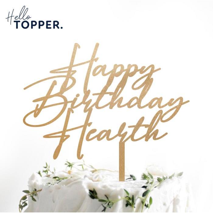 Custom Topper Kue Acrylic Topper Kue Akrilik Custom Tulisan Kue
