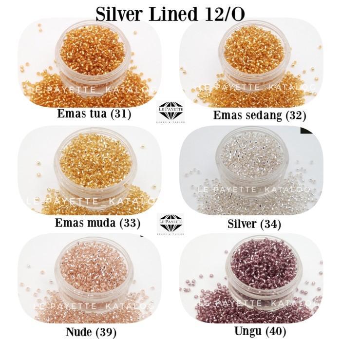 SALE Payet pasir MGB 12/o silver lined (31-40) Termurah