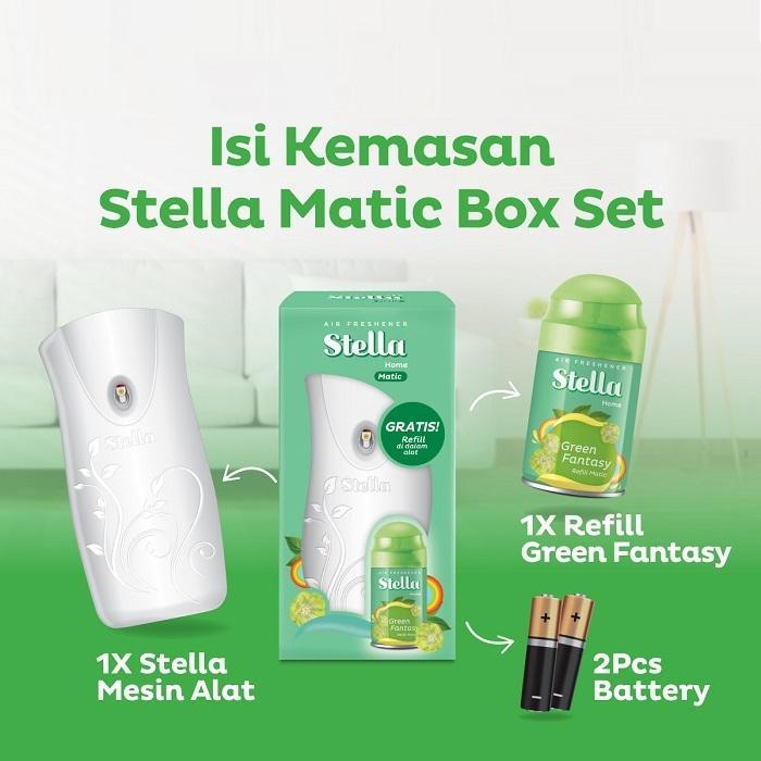 STELLA MATIC SET ALAT + REFILL PENGHARUM RUANGAN SEMPROT OTOMATIS