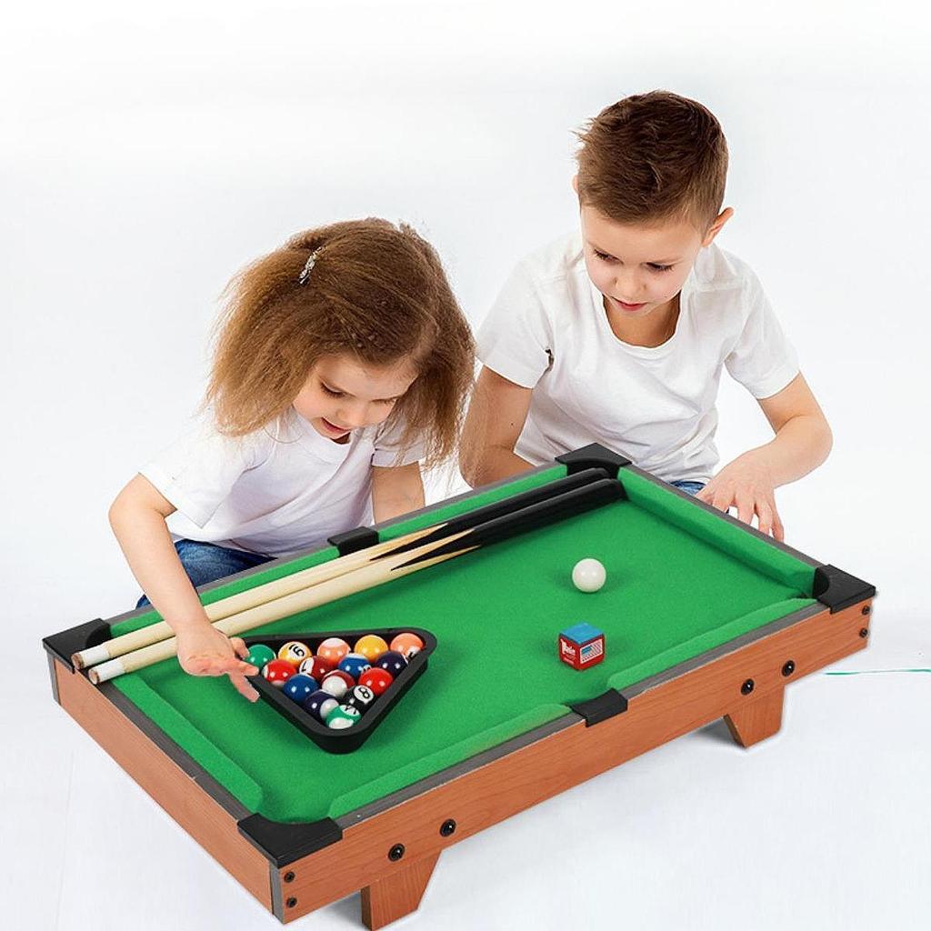 Mini Pool Table Set for Kids, Tabletop Pool Table Billiard Cues, Mini Tabletop Billiards Table Game