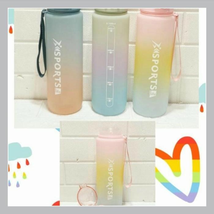 ID BOTOL AIR MINUM MOTIVASI KEREN/BOTOL AIR LAGI VIRAL TIK TOK 1000 ML.