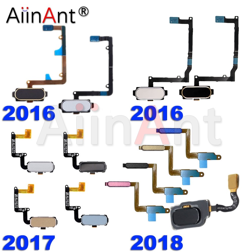 Aiinant Home Button Touch ID Fingerprint Sensor Flex Cable For Samsung Galaxy A3 A5 A7 A8 2016 2017 