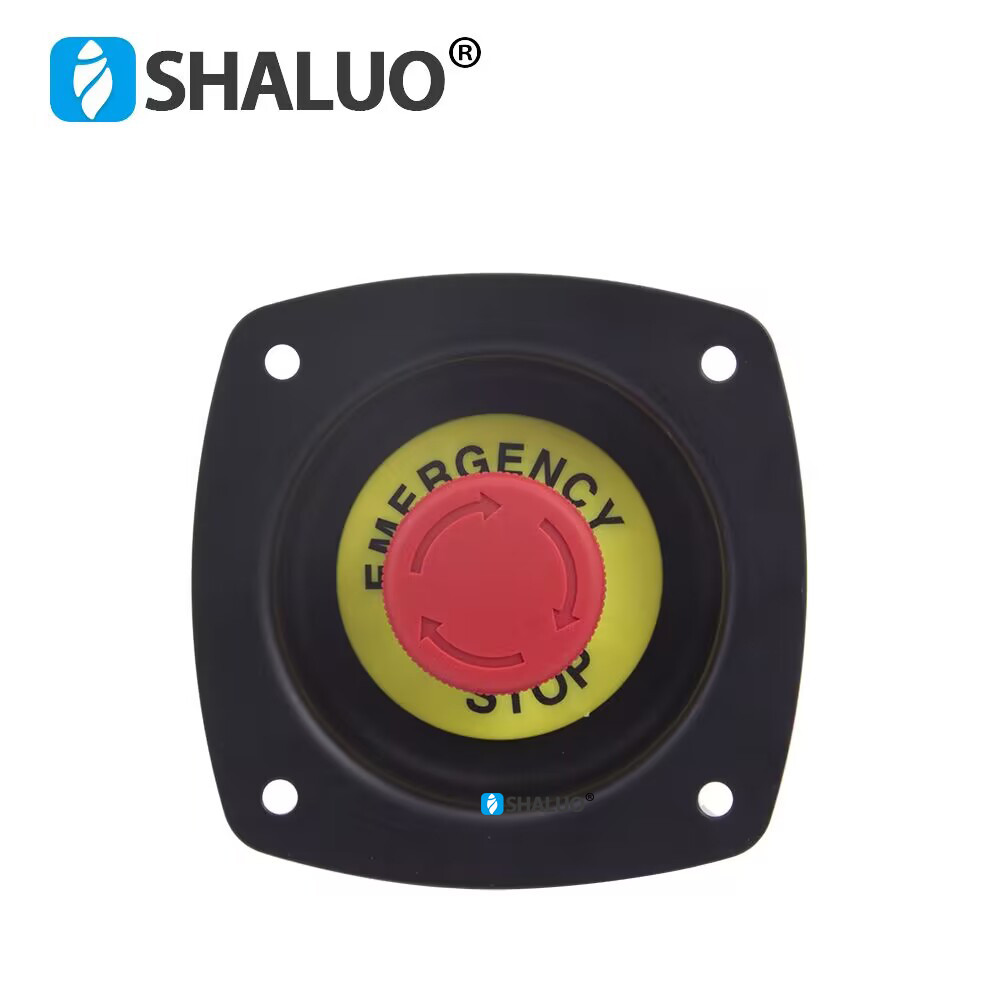 Diesel Generator Emergency Stop Button Shock Pad Kit Emergency Stop Button Cover Sign Button Alloy