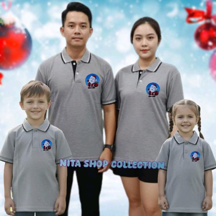 Sale Baju Seragam Keluarga Polo Natal Motif Sasanta Cocok Untuk Natal Dan Acara Keluarga Natalan