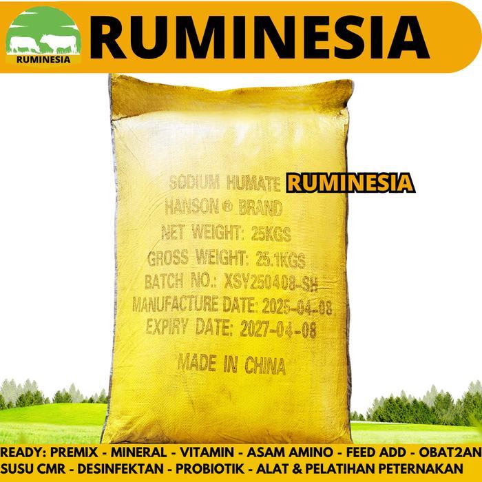 ID ASAM HUMAT 25 KG 85% HANSON (1 SAK KUNING) - SODIUM HUMATE 25 KG HUMIC ACID HUMID ACID PEMBENAH
