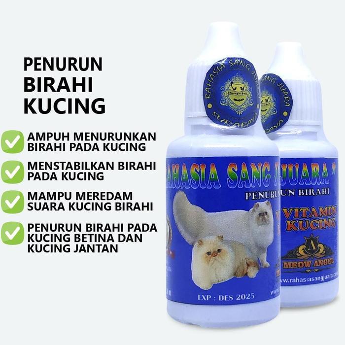 OBAT PENURUN BIRAHI KUCING BETINA DAN JANTAN