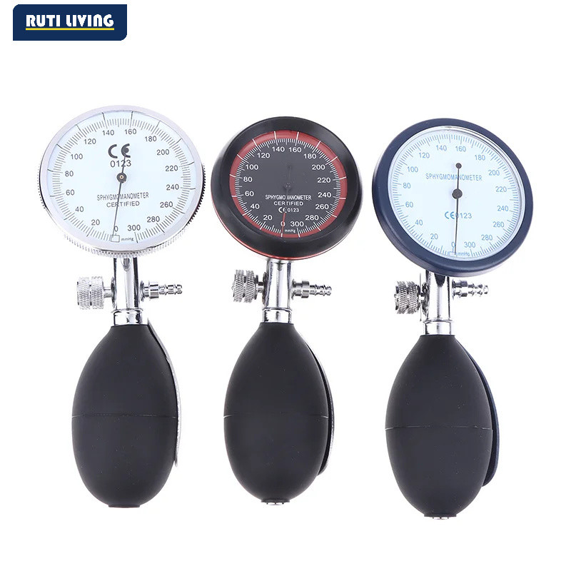 RUTI New 300mmhg Hand-Held Pressure Display Gauge With PVC ball For Aneroid Sphygmomanometer Blood