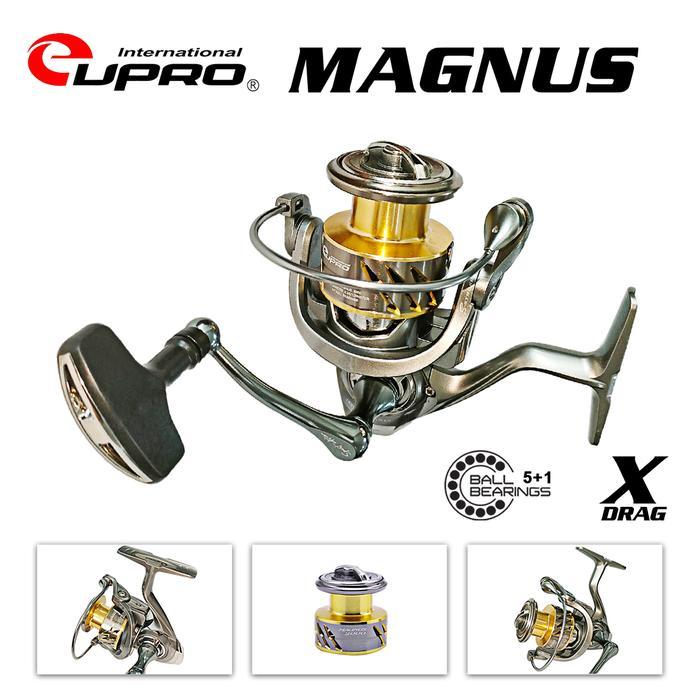 Ready EUPRO Reel Pancing Spinning MAGNUS 2000 - 40000 5+1 Ball Bearing X Drag Super Strong Power