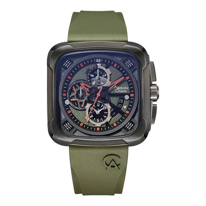 PROMO BESAR Jam Tangan Pria Alexandre Christie Chronograph AC 6577 MC RIGBAGN Men Dual Tone Dial