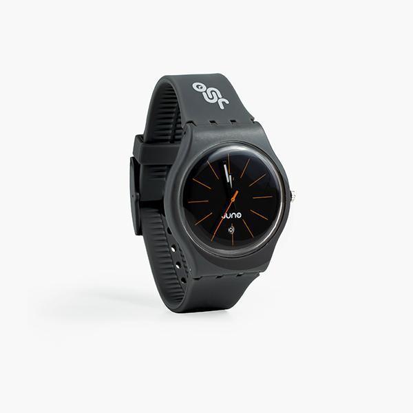 Geoff Max - Slava Grey Jam Tangan Unisex Analog Casual Stainless Steel Snap Case Back & Silicon