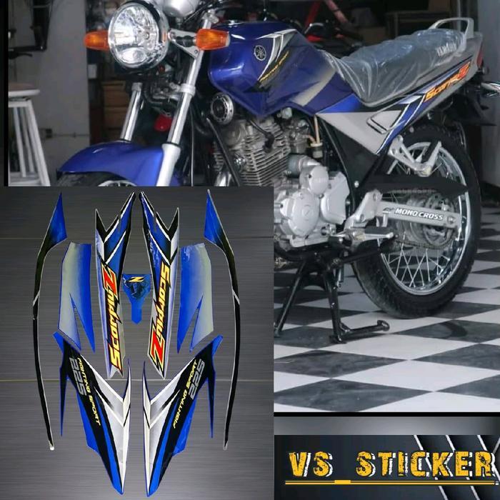 STRIPING LIST STANDART MOTOR YAMAHA SCORPIO Z 2005 2006 Motorcycle Sepeda