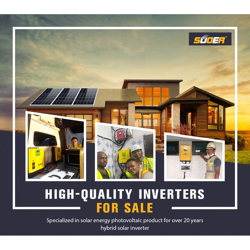 . Suoer Mppt Pv Inverter 24V 48V 5000/3000/1000 Watt 5Kw 5Kva 1000W Pure Sine Wave Hybrid Solar