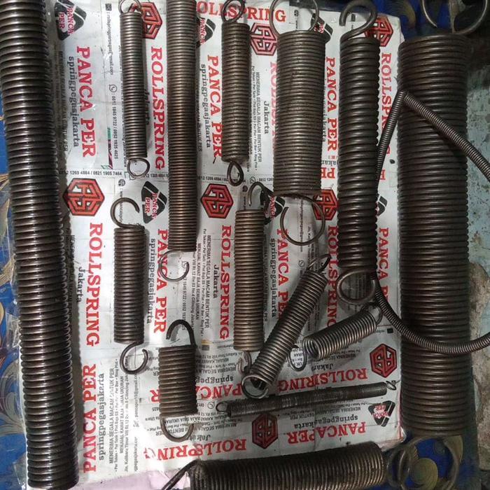 Per Spring Tarik Baja custome ukuran panjang total 15cm