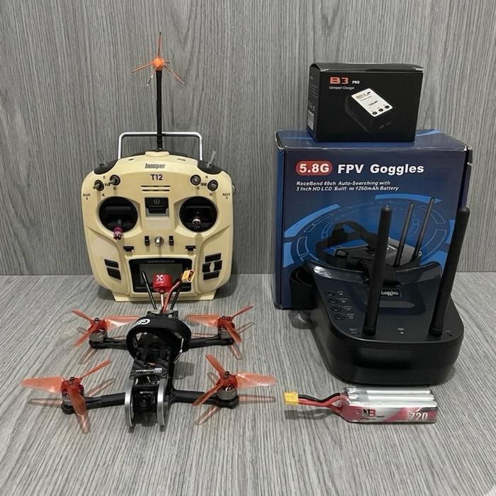 Quad Drone FPV Racing Freestyle Cinewhoop Brushless RTF Komplit Siap Terbang