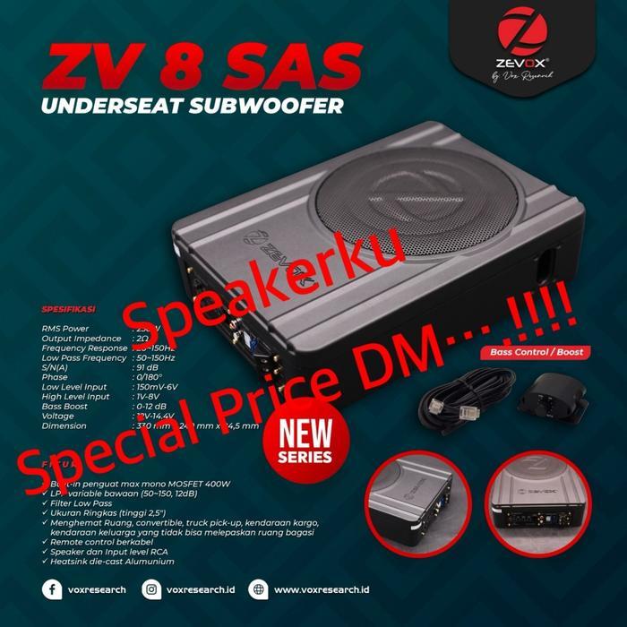 Subwoofer Kolong Zevox ZV 8 ASP By Vox Research 8inc