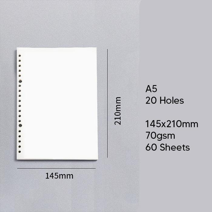 ISI BINDER 6 HOLE RING / DOT GRID A5 A6 A7 / REFILL KERTAS LOOSE LEAF
