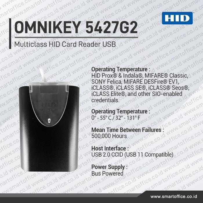 Rfid Reader Hid Omnikey 5427G2 Nfc Multiclass Card New Version 5427Ck