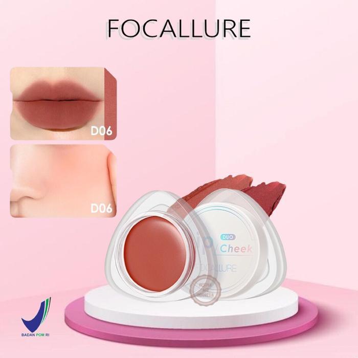 Focallure (Fa266) Dual-Use Lip Mud Lip Clay & Velvet-Hazy Matte Cheek