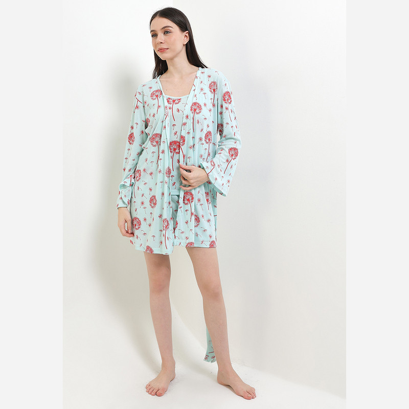 Anne Wintours Kimono Sexy Seksi Tanktop Hot Pants Rib Sleepwear Wanita