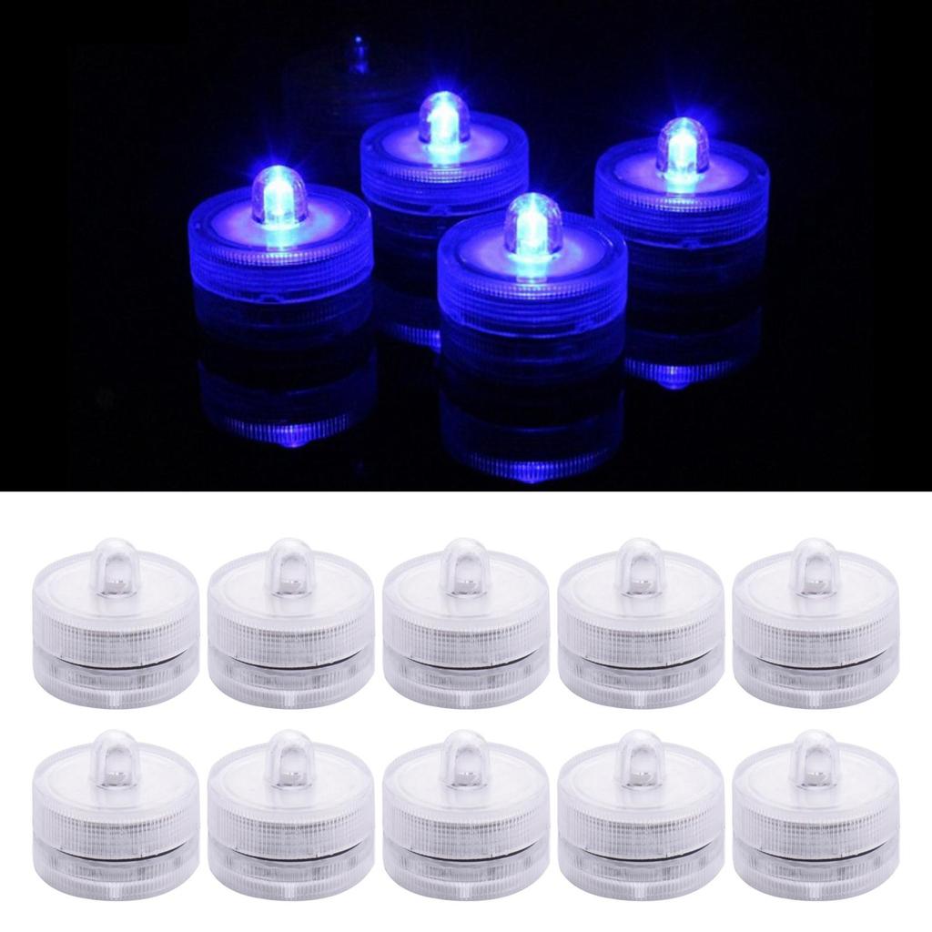 12Pcs Waterproof LED Candles Mood Tealight Skateboard Light