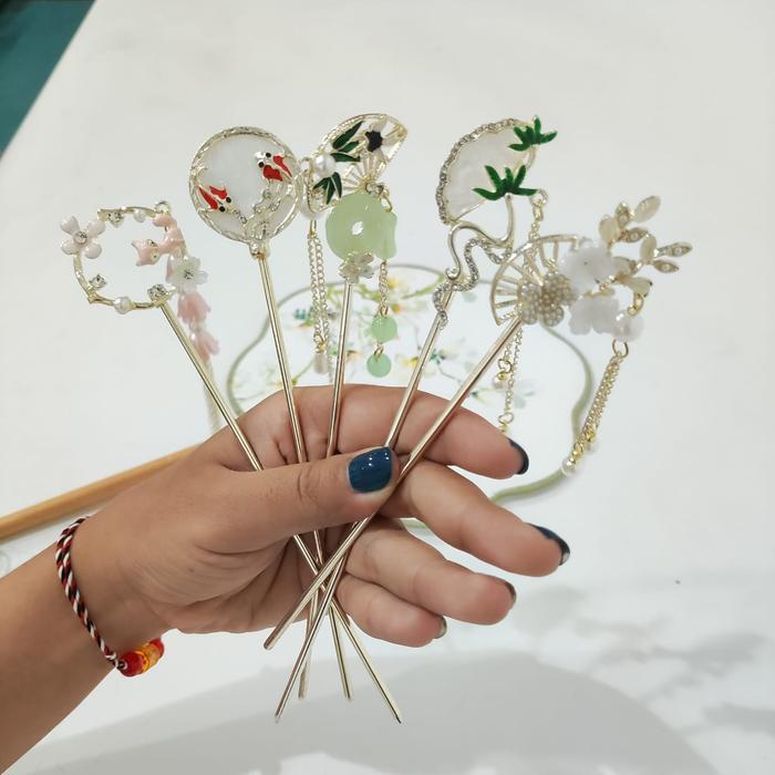 Tusuk Konde Jepang Premium Hair Aksesories Oriental Chinese Costume Cosplay Tusukan Konde Kostum