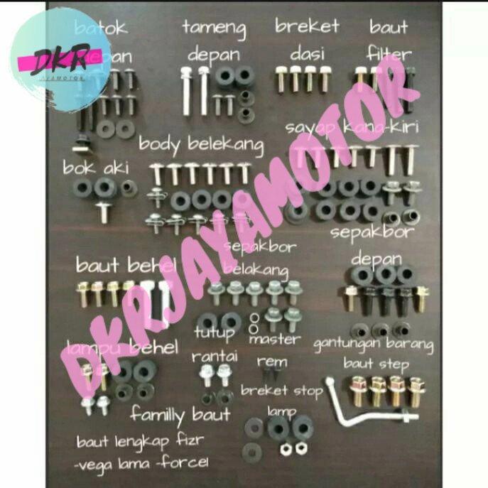 Full set body f1zr/vega lama biru putih baru+baut full bodi f1zr