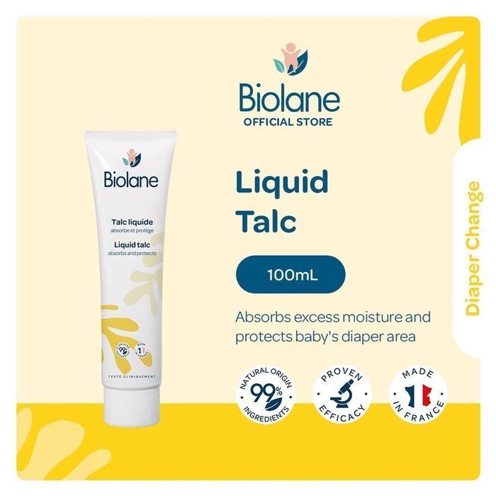 Biolane Liquid Talc 100ml - Bedak Cair Pencegah Iritasi Ruam Popok Bayi
