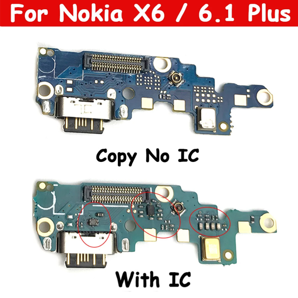 USB Dock Connector Charging Port Flex Cable For Nokia X6 / 6.1 Plus TA-1099 TA-1103 Charger Board Wi