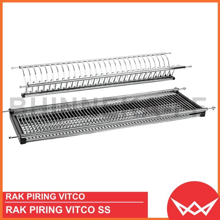 RAK PIRING DAN GELAS VITCO STAINLESS STEEL / VITCO STAINLESS STEEL DISH DRIP / RAK PIRING