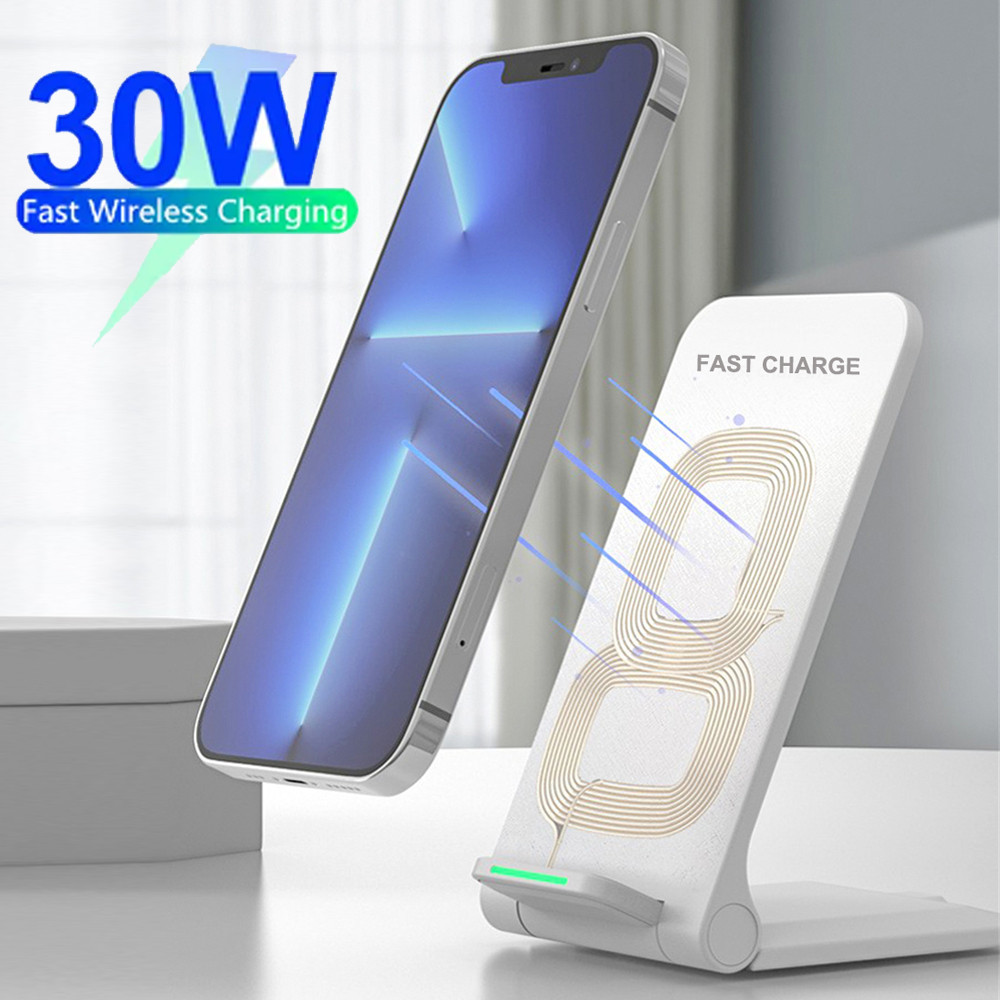30W Quick Wireless Charger Holder Foldable Fast Charging Dock Station For Motorola One Zoom / Vision