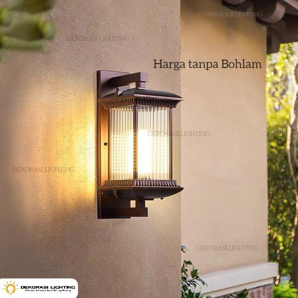 Lampu dinding outdoor kaca kristal Authentic lampu taman waterproof