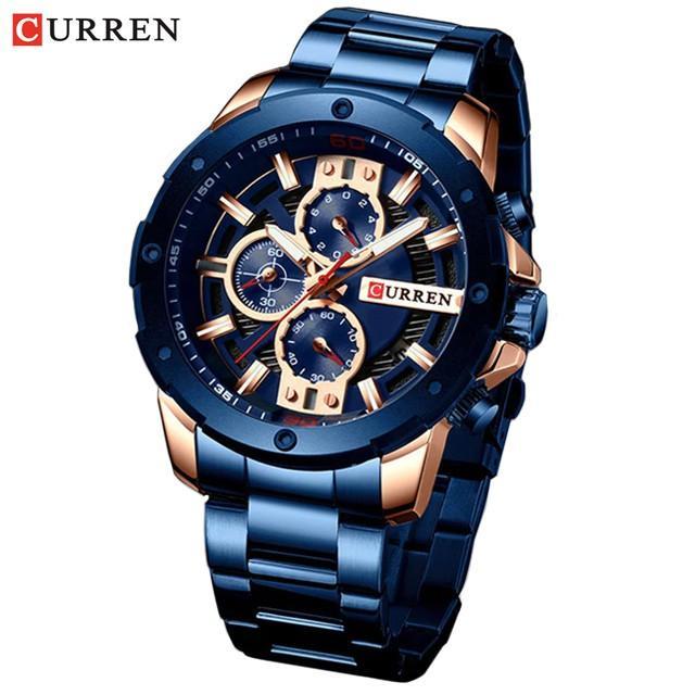 PROMO BESAR Jam Tangan Pria Analog Tali Stainless Steel Chronograph CURREN 8336