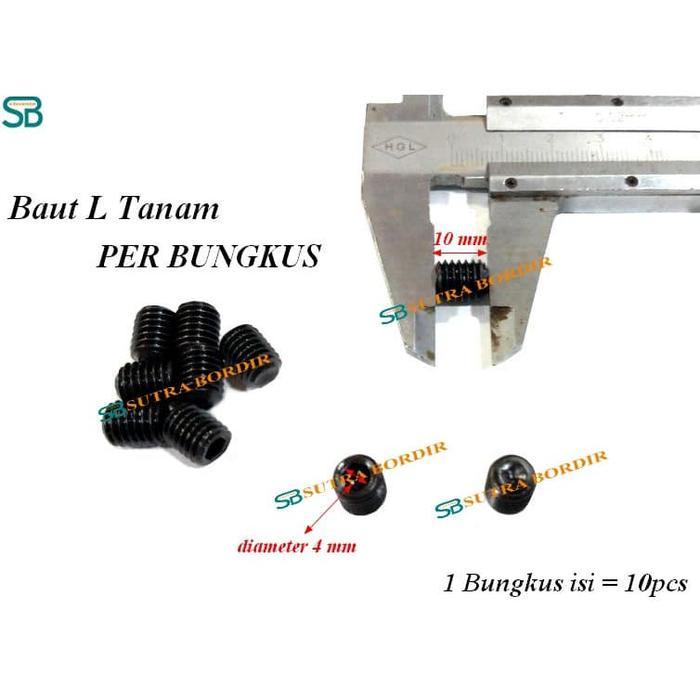 BAUT TANAM BAUT L TANAM BAUT SAMBUNGAN AS BAUT POLI SERVO MOTOR PER BUNGKUS ISI 10 PCS BAUT L TANAM