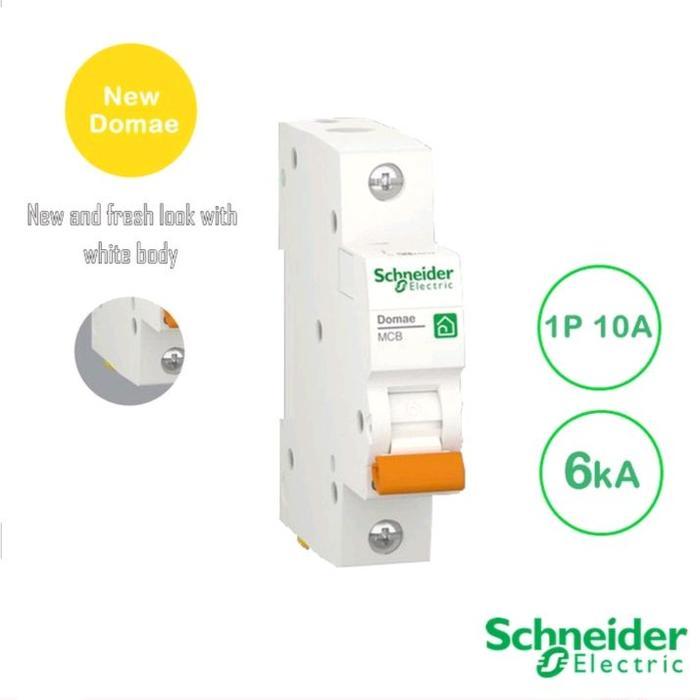 Schneider Mcb 1P 10A 6Ka New Domae Mcb Breaker 1 Phase 10 Amp 6Ka Terbaik
