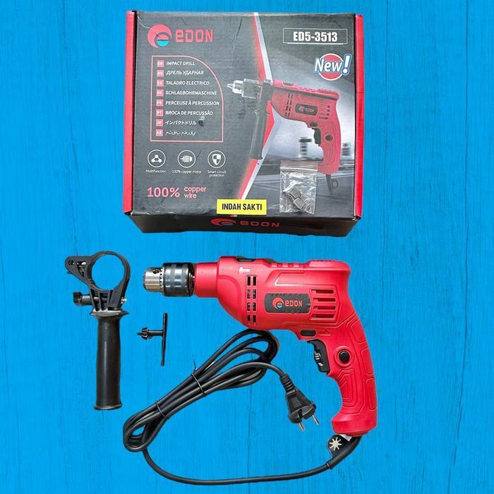 Mesin Bor Besi Beton Tembok Listrik 13 Mm Impact Hammer Drill Edon