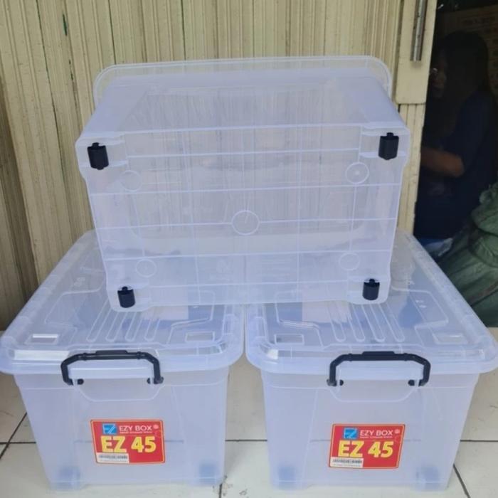 Ezy : Ezy 45 Box Container Serba Guna Bening Transparan Ez 45 Liter #Gratisongkir