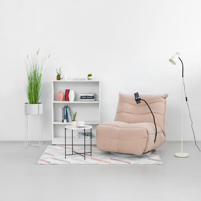 Informa Cheers Melody Sofa Recliner Rocking Fabric 1 Seater - Cokelat Tan Kursi Santai Baca Gaming