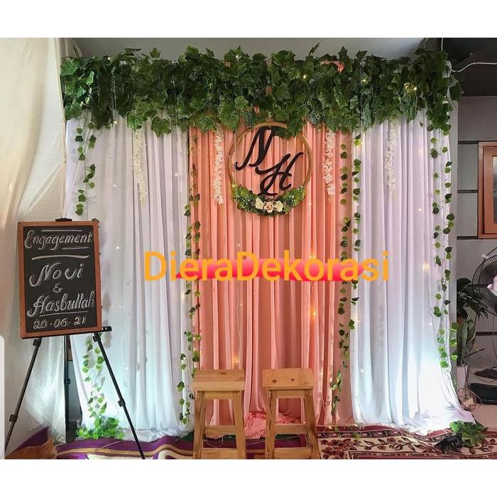 READY Paket Dekorasi Lamaran, Backdrop Lamaran, Background Nikahan, Ultah Bunga