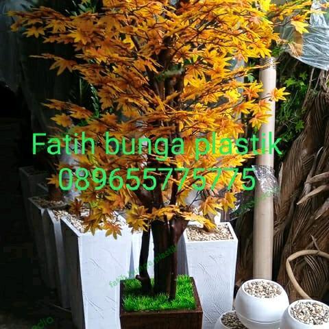 Ada Stok pohon plastik/pohon maple Jepang Oren/pohon maple Jepang hijau/artific