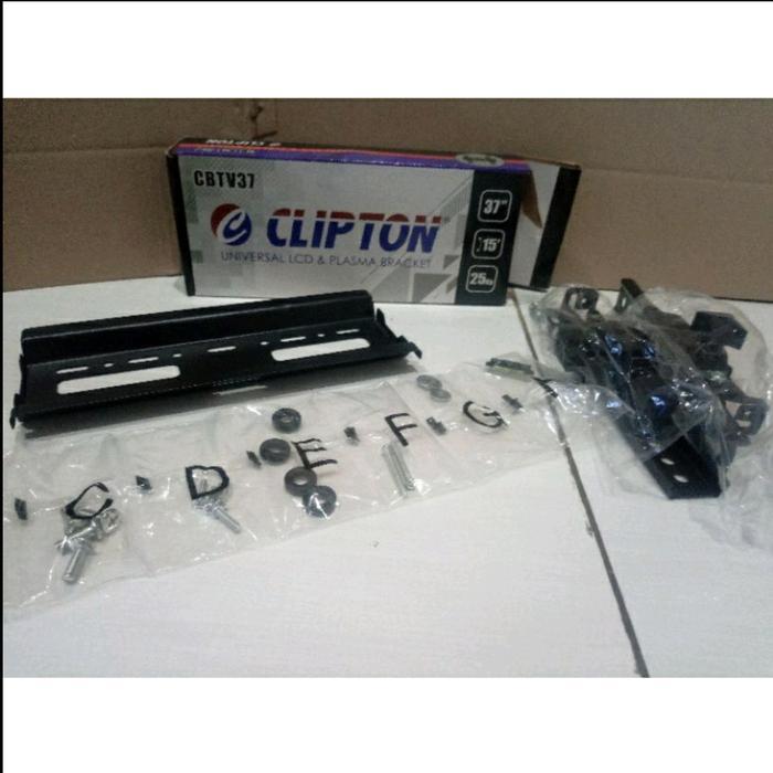 Bracket Breket Braket TV untuk ukuran 19-37" Clipton