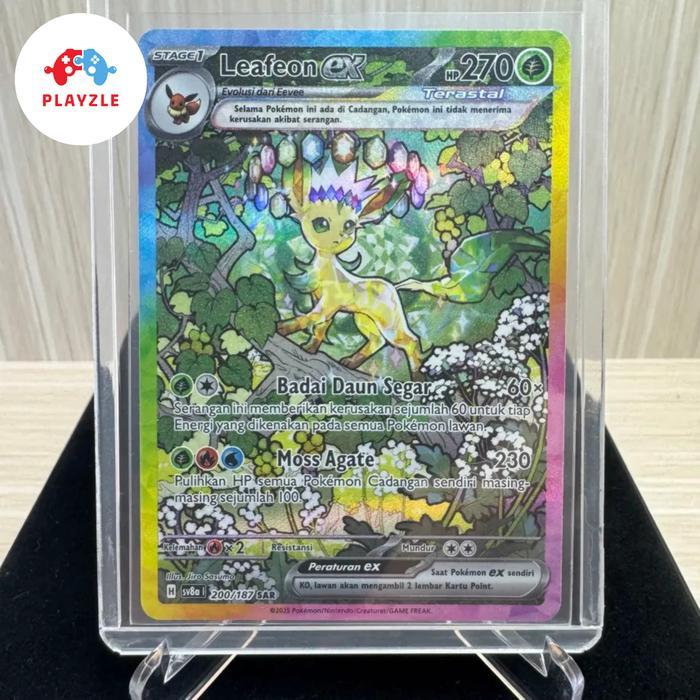 Leafeon ex SAR 200/187 Festival Terastal SV8a Pokemon TCG Indonesia
