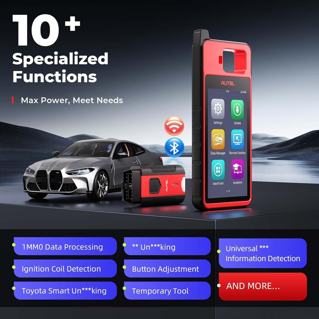 . Autel Maxiim Km100 Key Fob Programming Immobilizer Tool 2Pcs Autel Ikey For 60S Key Generation Obd
